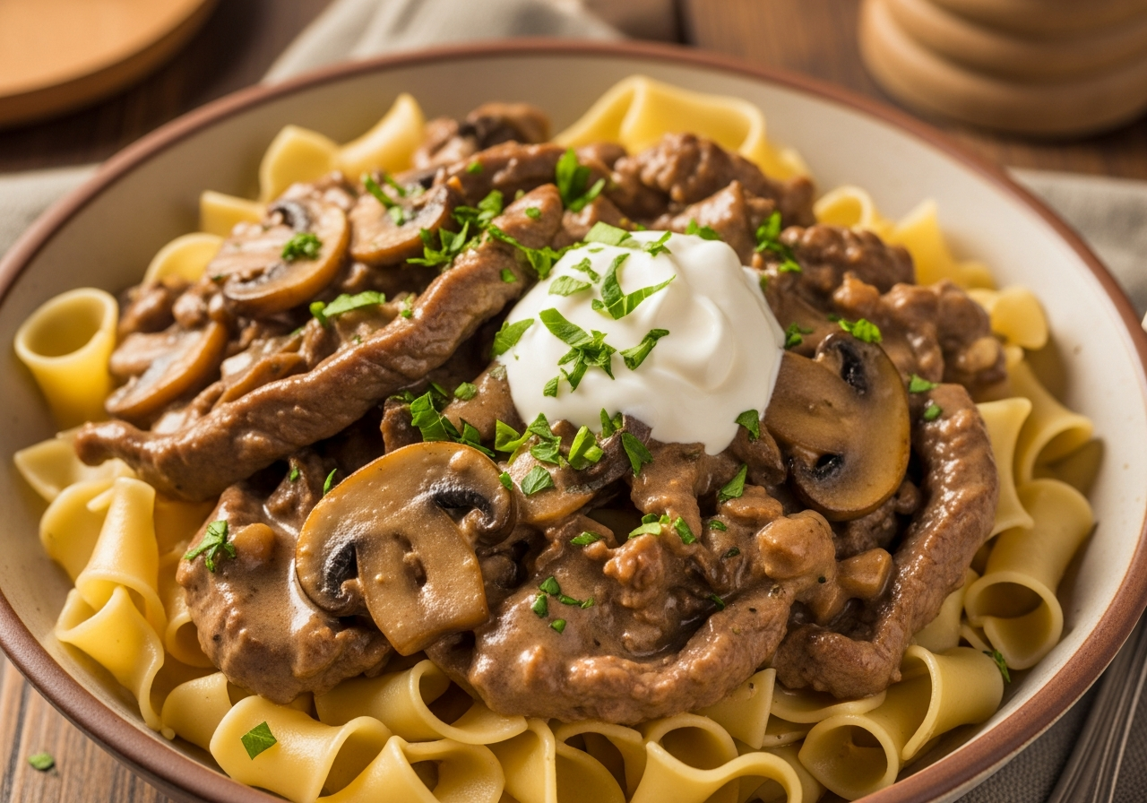 Beef Stroganoff recipe - Dinner