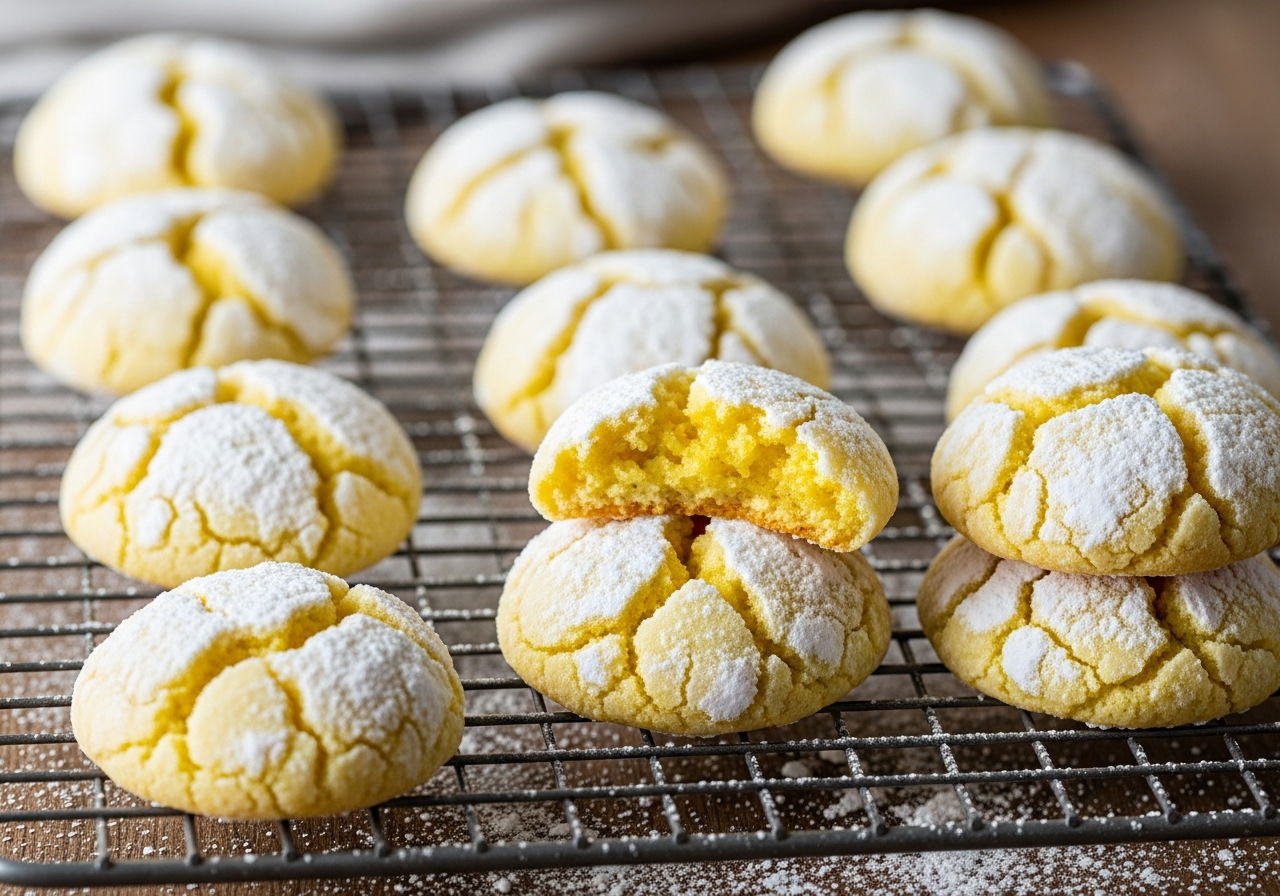 Lemon Crinkle Cookies recipe - Dessert