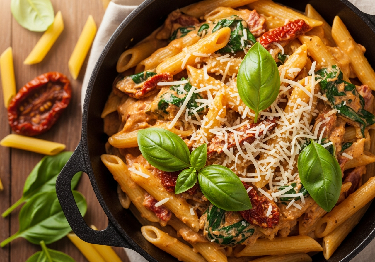 One-Pot Creamy Tuscan Pasta recipe - Dinner