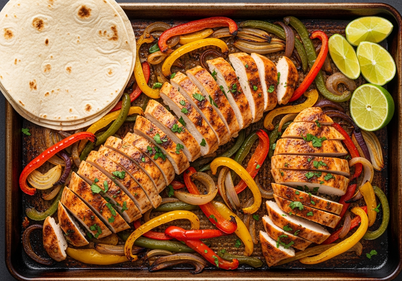Sheet Pan Chicken Fajitas recipe - Dinner